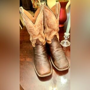 Dan Post Python Two-Tone Brown Western Boots 10.5 med
